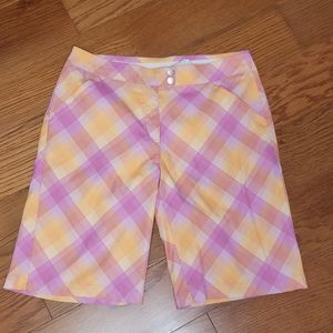 Women's PGA Plaid Golf Shorts